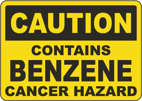 Caution Contains Benzene Sign